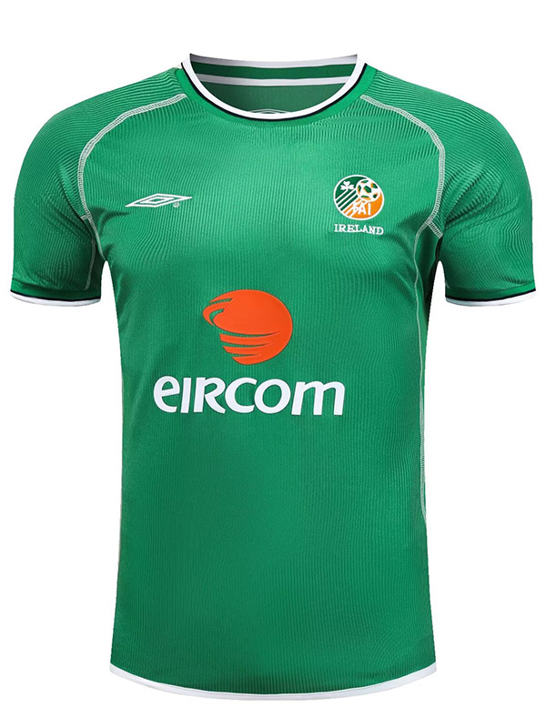 Ireland maillot rétro domicile uniforme de football premier maillot de football de sport pour hommes 2002